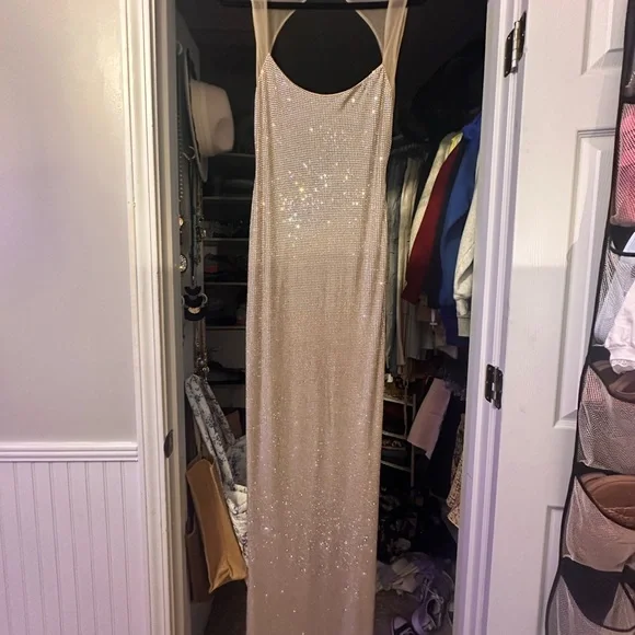 Meshki Jasmyn Hot Fix Dress in Nude, new - Picture 11 of 15